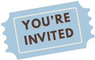 Blue invitation illustration