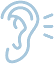 Ear illustration for the Listen step